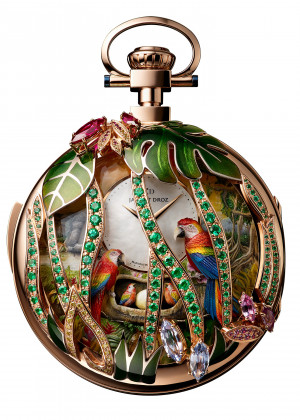 Parrot repeater pocket watch